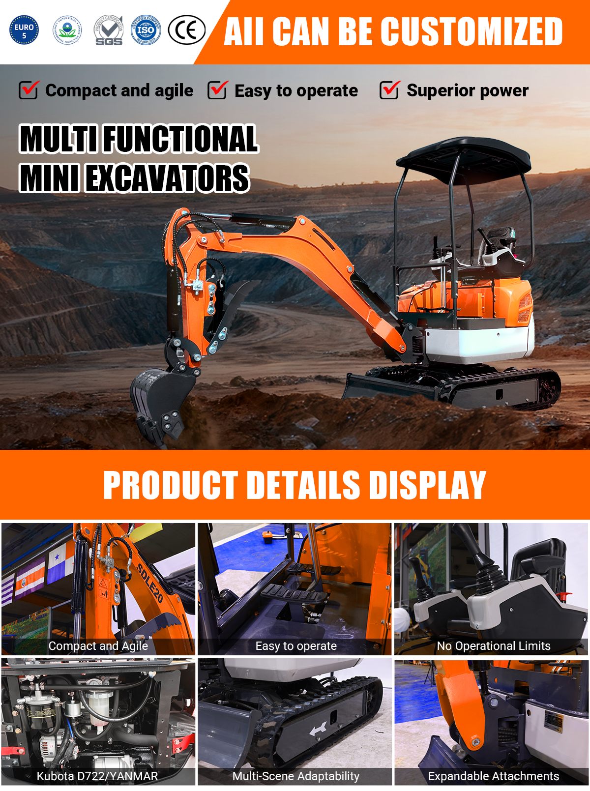 Mini Excavadora para Paisajismo Mini Excavadora para Paisajismo